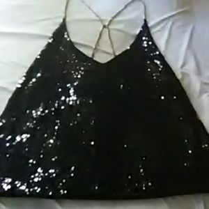 Sequined crop top